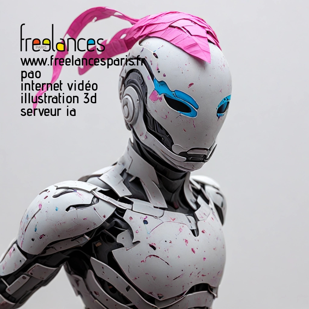 Pao mise en page internet vidéo illustration 3d serveur image IA générative AI freelance paris studio de création magazines BZV39C30